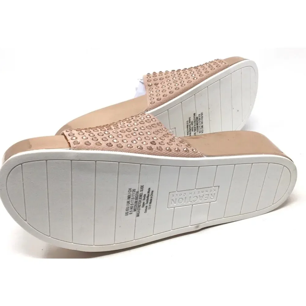 Kenneth Cole Reaction Maila Women's Size 9.5 Stretch Jewel Slide Sandals Shoes